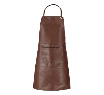 TABLIER DE CUSINE CUIR CORIUM MARRON - LAFONT