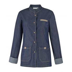 VESTE DE CUISINE FEMME MONGE BLEU JEAN - LAFONT