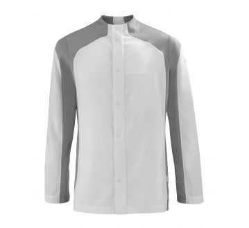 Veste de cuisine pour homme Lafont - 27FRENESIE blanc et gris