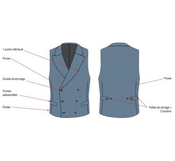 GILET COSTUME HOMME MAILLARD - LAFONT