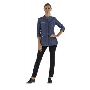 VESTE DE CUISINE FEMME MONGE BLEU JEAN - LAFONT