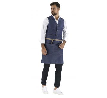 TABLIER DE CUISINE ARRAS BLEU JEAN - LAFONT