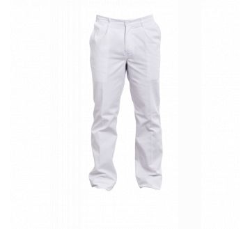 PANTALON CUISINIER P/C BLANC ELASTIQUE TAILLE - 15B240 - PBV