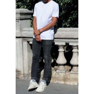 T shirt unisexe manches courtes Made in France Sacha de la marque ATF coloris blanc 2