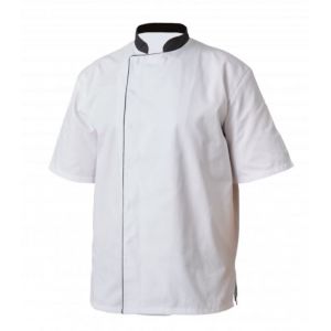 VESTE CUISINE MIXTE M.COURTES BLANC/NOIR VALIN PC PRESSIONS - PBV