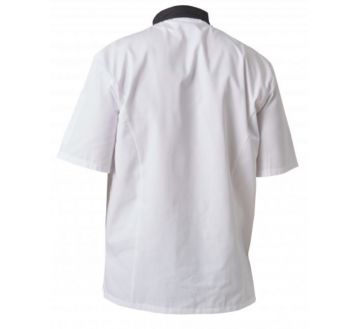 VESTE CUISINE MIXTE M.COURTES BLANC/NOIR VALIN PC PRESSIONS - PBV