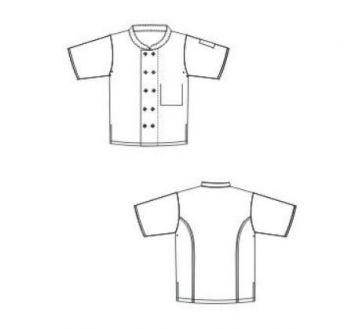 17A110 veste cuisinier coton manches courtes pbv