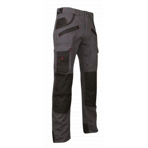 PANTALON DE TRAVAIL ARGILE GRIS/NOIR - LMA