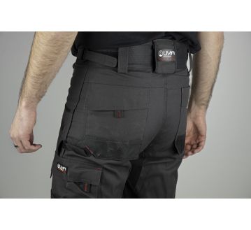 PANTALON DE TRAVAIL ARGILE GRIS/NOIR - LMA
