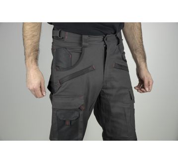PANTALON DE TRAVAIL ARGILE GRIS/NOIR - LMA