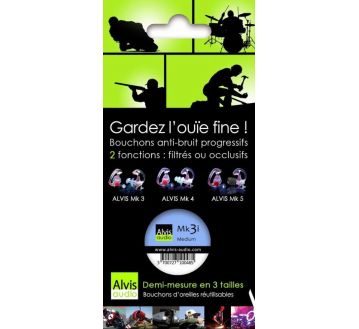BOUCHONS AUDIO ANTI-BRUIT MK3I AGRO-ALIMENTAIRE - ALVIS