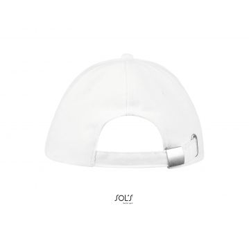 casquette 6 panneaux buffalo sols blanc vue de dos
