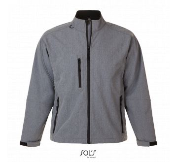 Veste softshell homme Sol’s Relax gris chiné