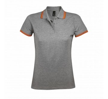 Polo PASADENA Sol’s gris chiné / orange