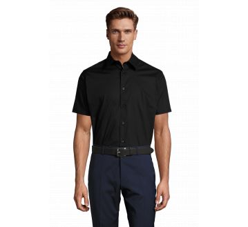 CHEMISE HOMME MANCHES COURTES BROADWAY STRETCH - SOL'S