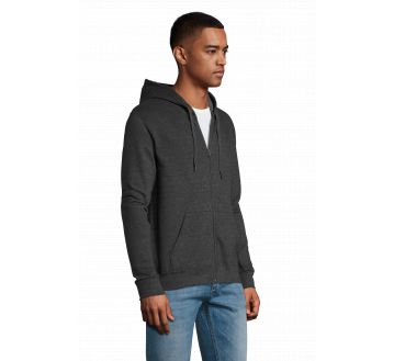 SWEAT ZIP A CAPUCHE STONE UNISEXE 01714 - SOL'S
