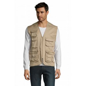 GILET WILD REPORTER MULTIPOCHES - sable