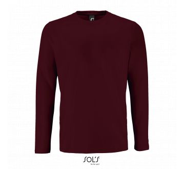 T-shirt manches longues homme Sol’s Imperial oxblood