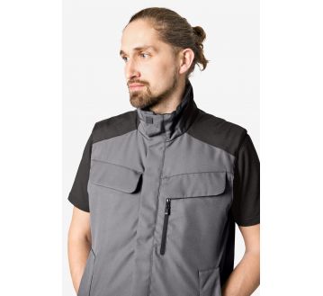 GILET DE TRAVAIL DEPERLANT DOUBLURE CHAUDE...