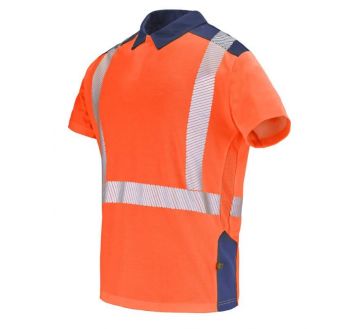 POLO MANCHES COURTES HV SIMOUN RT86 FLUO SAFE...