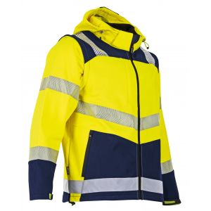 VESTE SOFTSHELLE HAUTE VISIBILITE VISEUR 2227 JAUNE...