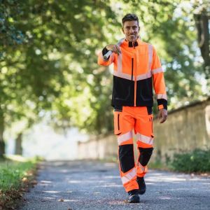 BLOUSON HAUTE VISIBILITE PI-jaune-bleu marine - LAFONT 2