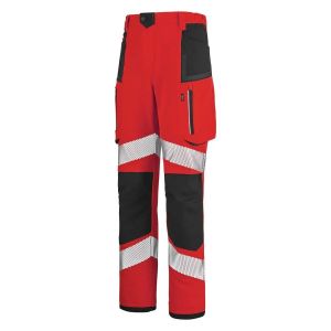 Pantalon haute visibilité rouge de la marque Lafont