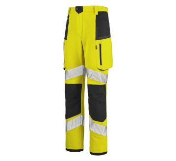 Pantalon haute visibilité jaune de la marque Lafont