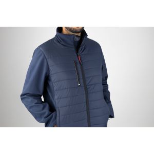 VESTE BI-MATIERE SOFT NOIR ELASTHANNE - LMA 2