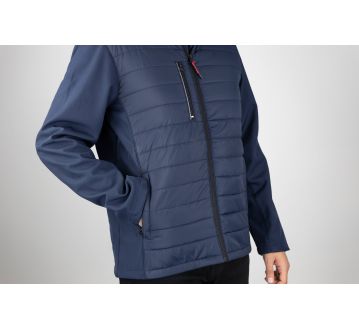 VESTE BI-MATIERE SOFT NOIR ELASTHANNE - LMA