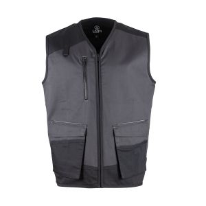 GILET SANS MANCHES MULTIPOCHES ASTRO 5082 GRIS/NOIR - LMA