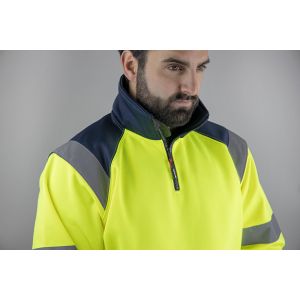 SWEAT COL CAMIONNEUR HAUTE VISIBILITE MIRE 8084 JAUNE... 2