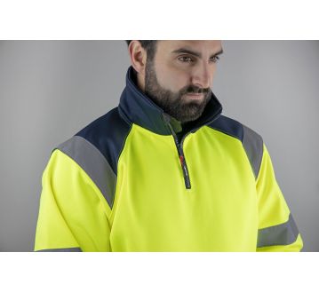SWEAT COL CAMIONNEUR HAUTE VISIBILITE MIRE 8084...