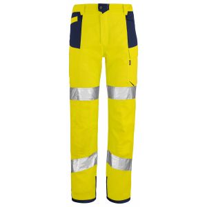 Pantalon haute visibilité écoresponsable jaune/marine de la marque Lafont
