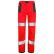 Pantalon haute visibilité écoresponsable rouge/gris foncé de la marque Lafont
