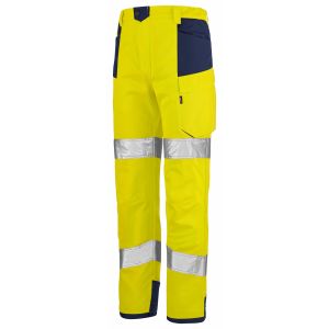 Pantalon haute visibilité écoresponsable jaune/marine de la marque Lafont 2
