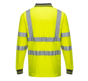 POLO MANCHES LONGUES HAUTE VISIBILITE COTON...