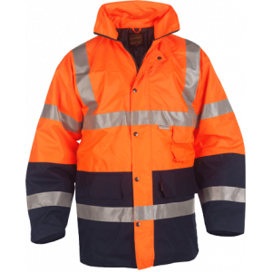 PARKA DE SIGNALISATION ORANGE/MARINE P90 HAUTE VISIBILITE