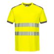 T-shirt haute visibilité anti-UV PORTWEST - Jaune/Gris face
