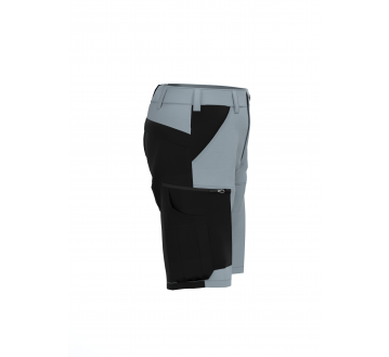 BERMUDA DE TRAVAIL - COTÉ - E-SUNNY GRIS/NOIR STRETCH OEKOTEX - EPIC