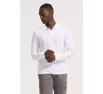 POLO MANCHES LONGUES PLANET BLANC PORTE- SOL'S