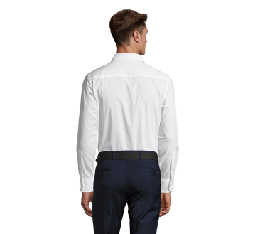 CHEMISE BRIGHTON HOMME 17000 BLANCHE PORTEE DOS - SOL'S
