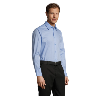 CHEMISE BRIGHTON HOMME 17000 BLEU PORTEE COTE - SOL'S