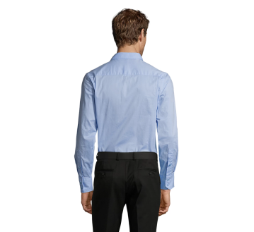 CHEMISE BRIGHTON HOMME 17000 BLEU PORTEE DOS- SOL'S