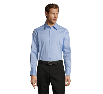 CHEMISE BRIGHTON HOMME 17000 BLEU PORTEE - SOL'S