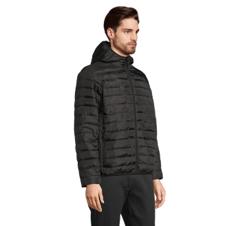 DOUDOUNE HOMME A CAPUCHE STREAM NOIRE PORTEE COTE- SOL'S