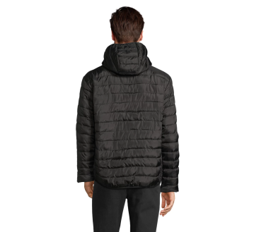 DOUDOUNE HOMME A CAPUCHE STREAM NOIRE PORTEE DOS- SOL'S