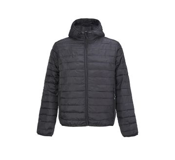 DOUDOUNE HOMME A CAPUCHE STREAM NOIRE FACE - SOL'S