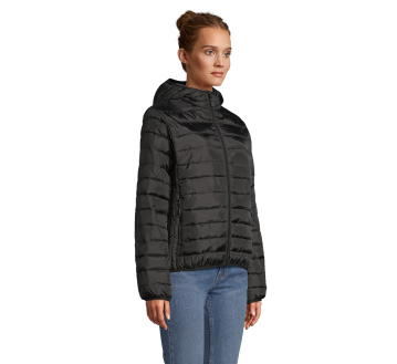 Doudoune light à capuche 04445  Noir PORTEE