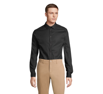 CHEMISE PROFESSIONNELLE HOMME MANCHES LONGUES NOIRE BLAISE 03182 - NEOBLU